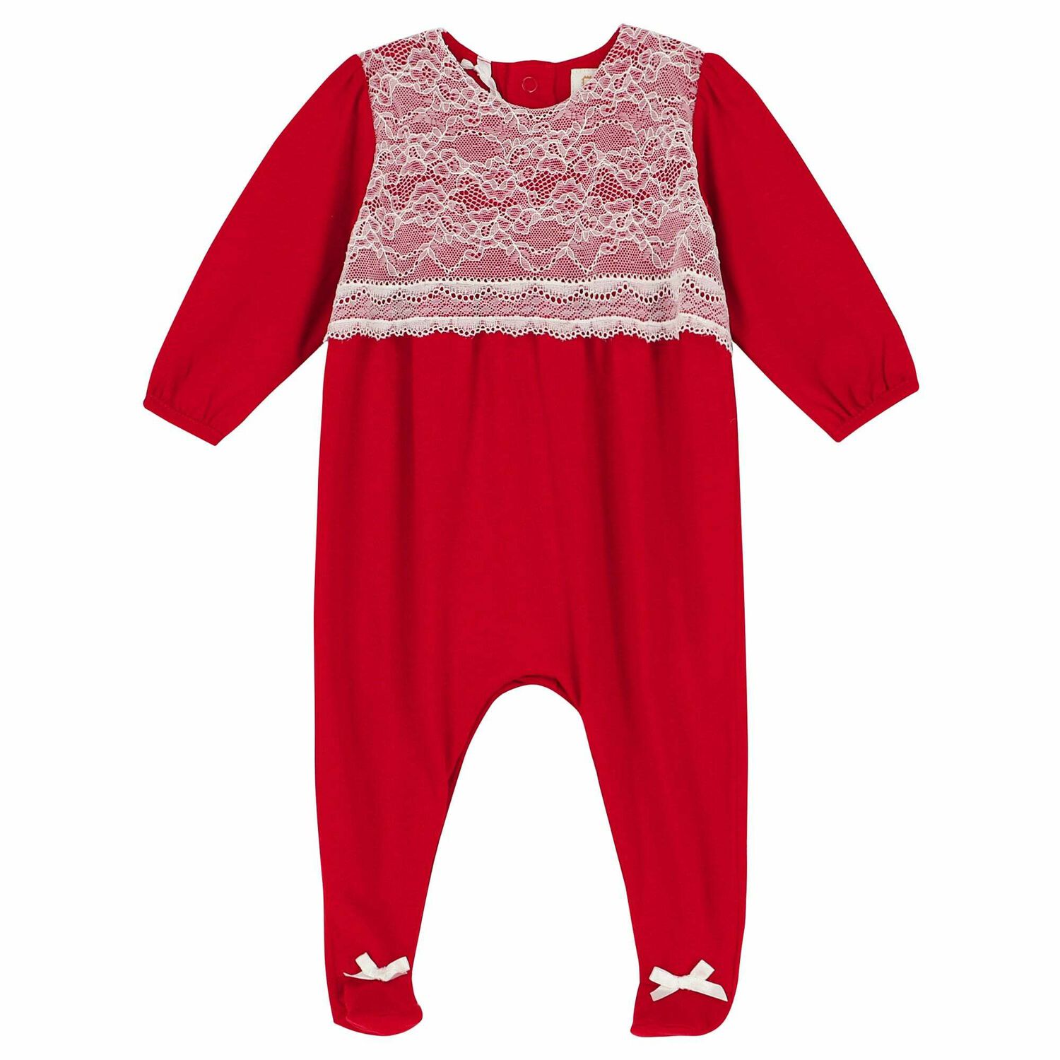 Baby Girls Red & White Babygrow, 1, hi-res image number null