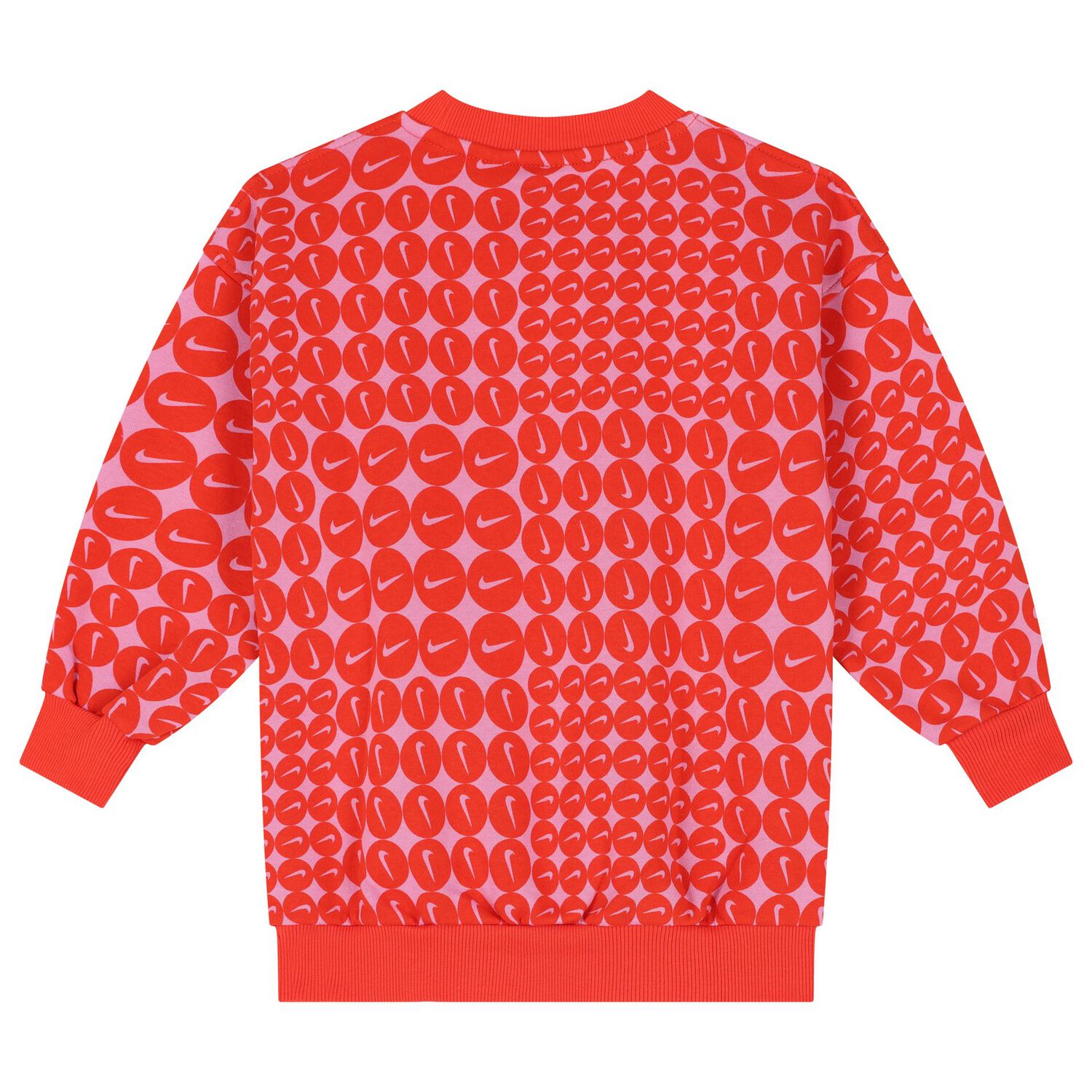 سويت شيرت بنات بالشعار باللون الاحمر و الوردي, 1, hi-res