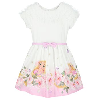 Girls White & Pink Disney Dress