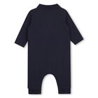 Baby Boys Navy Blue Babygrow, 1, hi-res