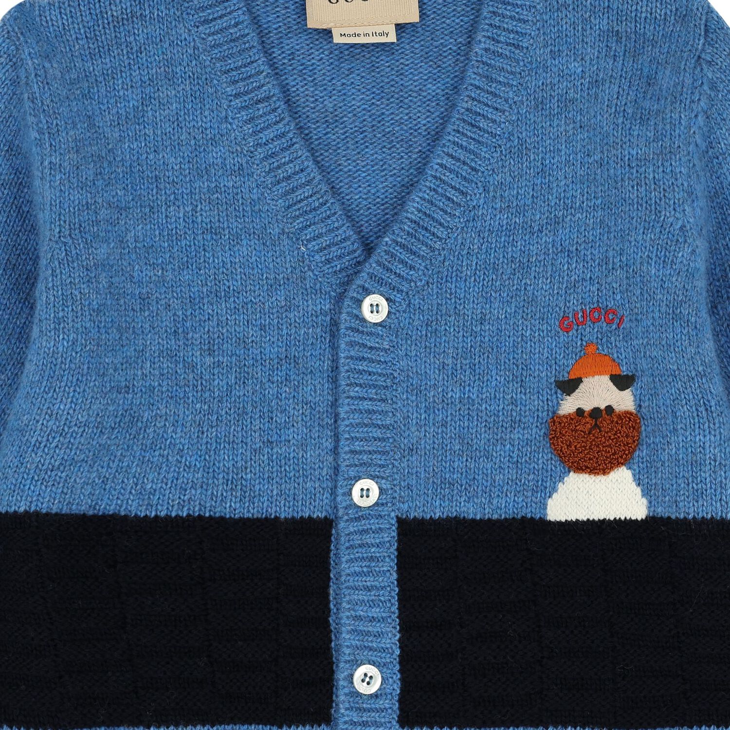 Younger Boys Blue Logo Cardigan, 1, hi-res image number null