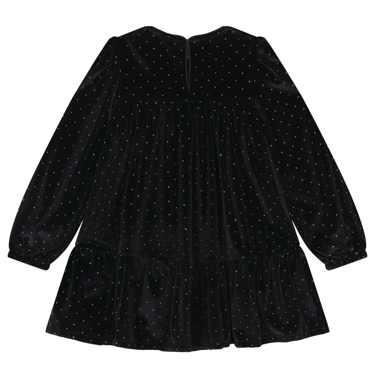 Girls Black Sparkle Velvet Dress Set, 1, hi-res