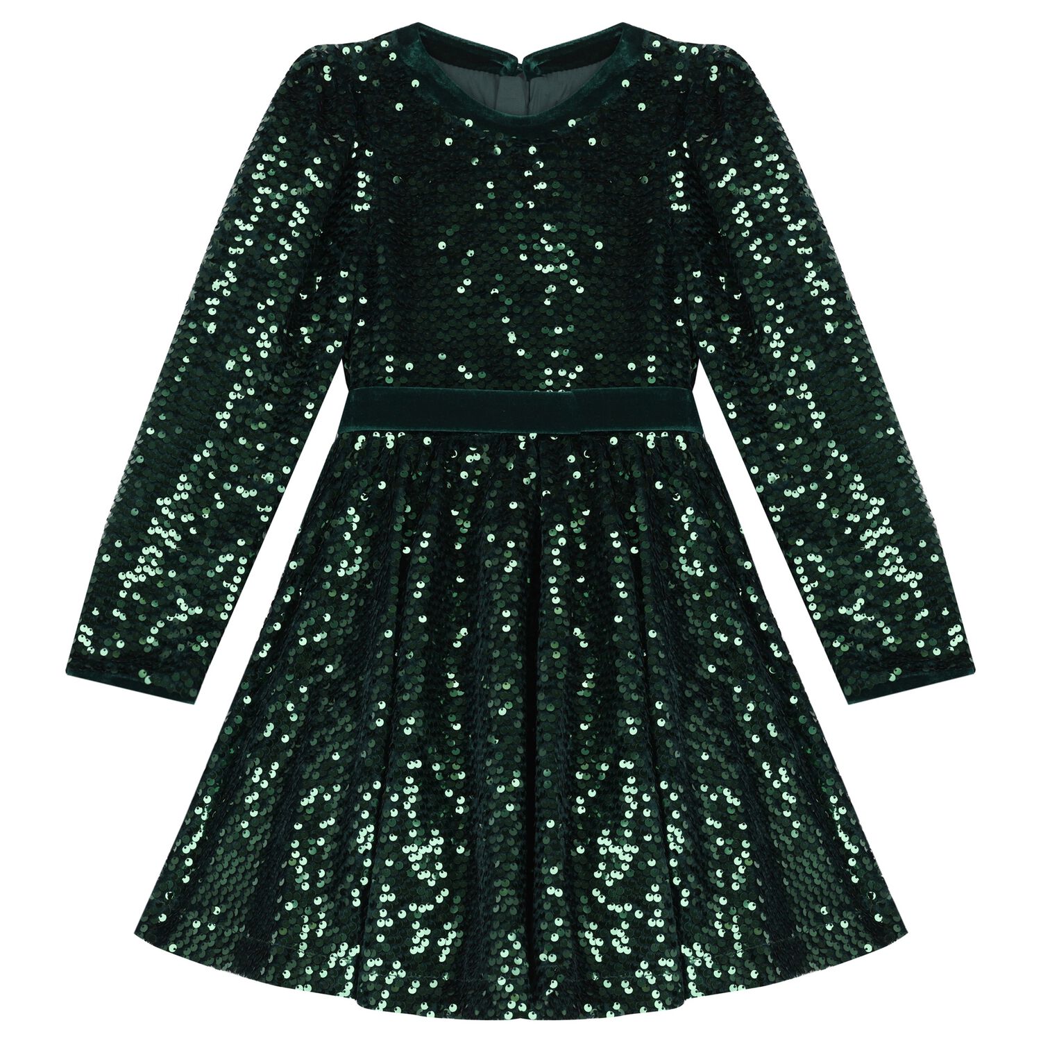 Abel & Lula Girls Green Sequin Dress | Junior Couture USA