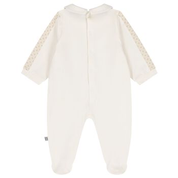 Ivory Teddy Bear Logo Babygrow