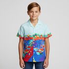 Boys Blue Logo Shirt, 1, hi-res