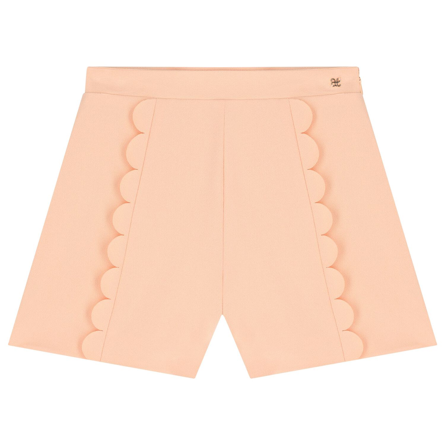 Girls Orange Flower Crepe Shorts Set, 1, hi-res