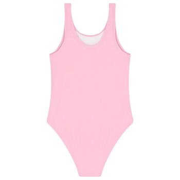 Girls Pink Logo Swimsuit