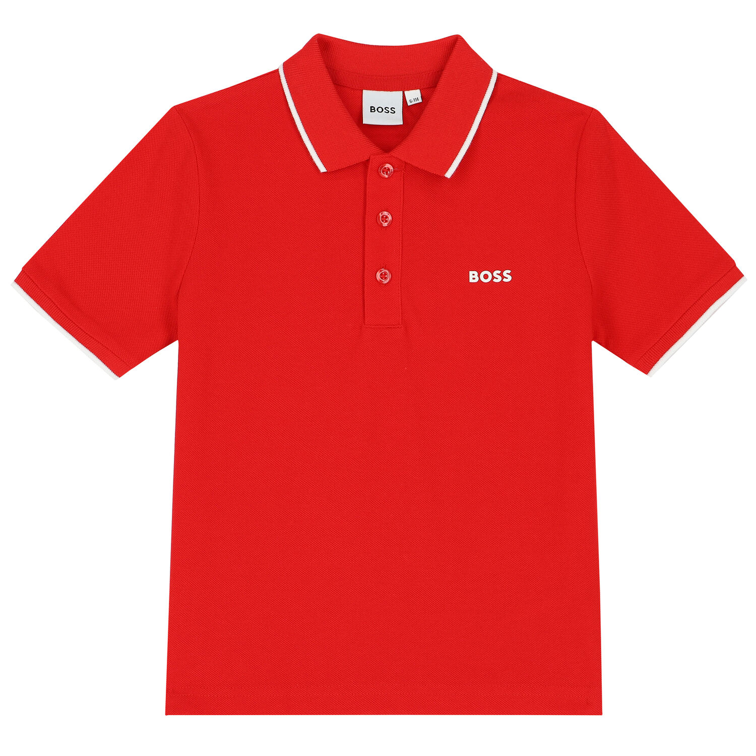 BOSS Boys Red Logo Polo Shirt Junior Couture Australia