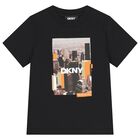 Boys Black Logo T-Shirt, 1, hi-res