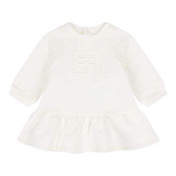 Baby Girls Ivory Logo Dress