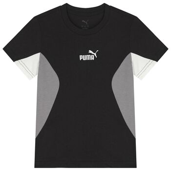Boys Black logo T-Shirt