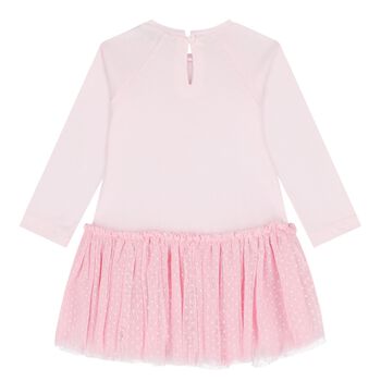 Younger Girls Pink Tulle Heart Dress