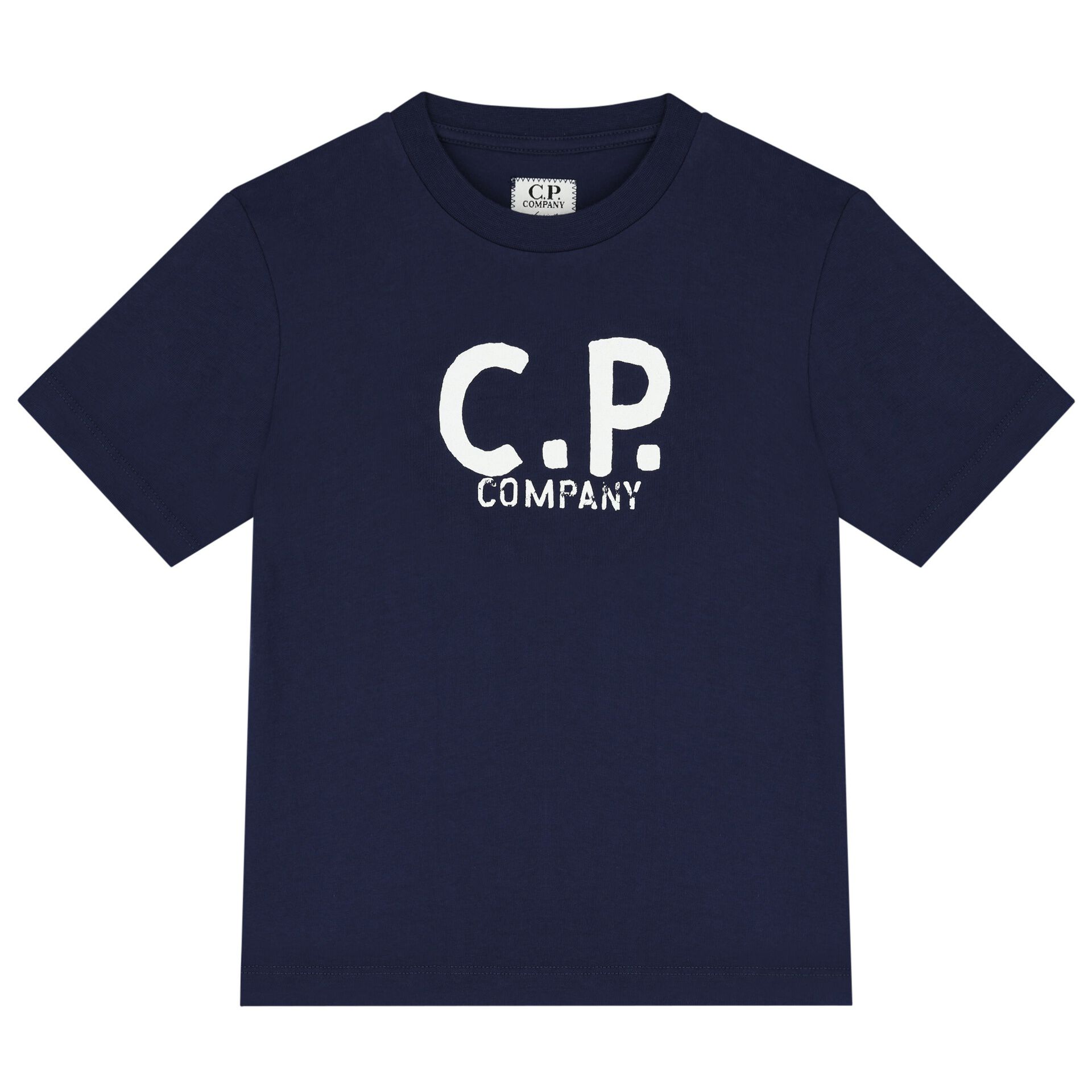 C.P Company Boys Navy Blue Logo T Shirt Junior Couture Bahrain