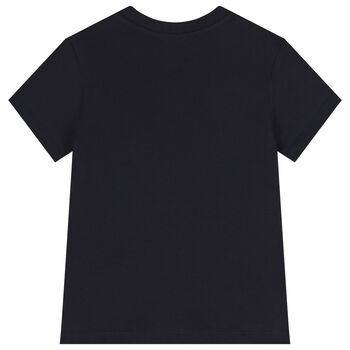 Boys Navy Blue Logo T-Shirt