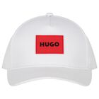 Boys White Logo Cap, 4, hi-res