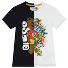 تيشيرت أولاد بطبعة تيدى باللون الابيض والكحلى, 1, hi-res