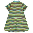 Girls Green Crochet Lace Dress, 1, hi-res