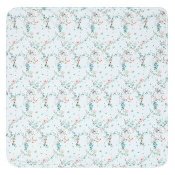 Baby Girls Mint Floral Blanket