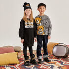 فستان سويت شيرت بشعار تيدي باللون الأسود, 3, hi-res