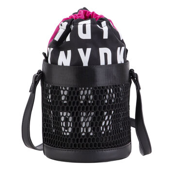 Girls Black & Pink Logo Bag
