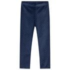 Girls Navy Blue Leggings, 1, hi-res