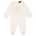 Ivory & Gold Logo Baygrow, Hat & Bib Gift Set, 1, hi-res