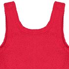 Girls Red Crinkle Swimsuit , 4, hi-res