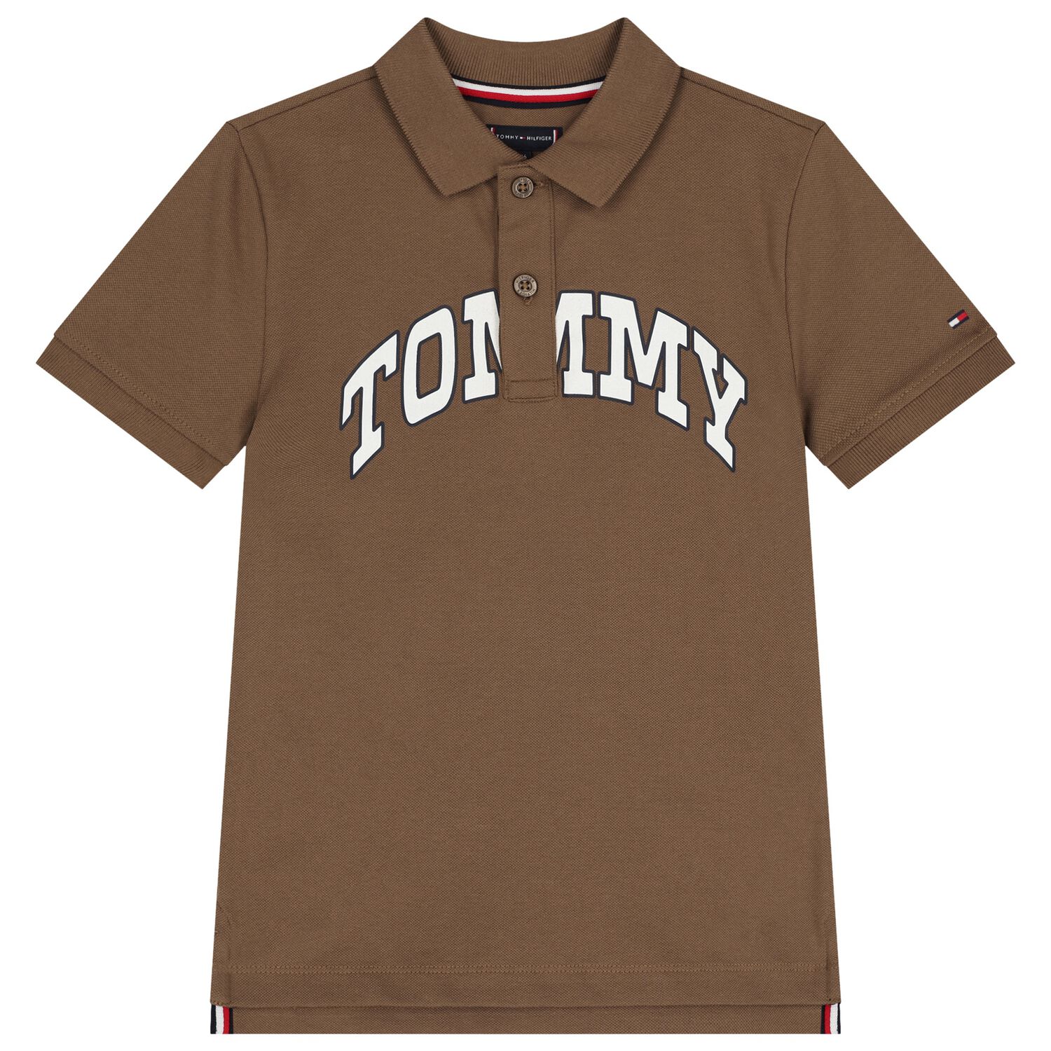 Boys Brown Logo Polo Shirt, 2, hi-res