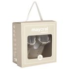 Beige Leather Pre Walker Shoes, 3, hi-res