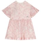 Girls Pink & Ivory Zig Zag Dress, 1, hi-res