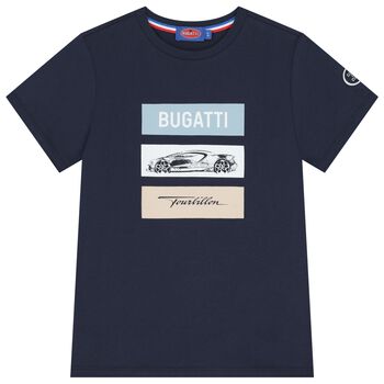 Boys Navy Blue Logo T-Shirt