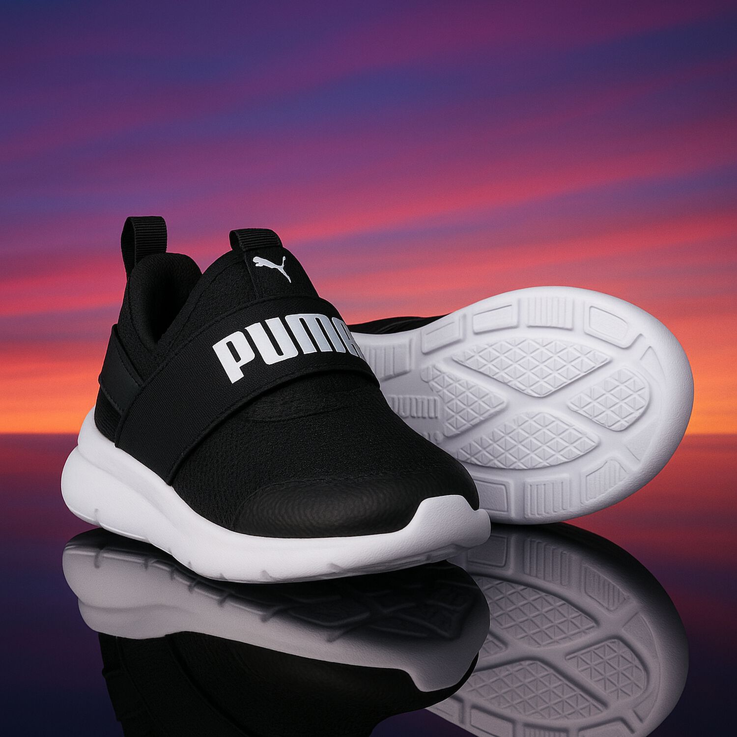 Younger Black Soft Wired 2 Sliptech Trainers, 1, hi-res