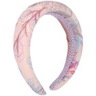 Girls Pink Floral Embroidered Headband, 1, hi-res