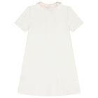 Girls Ivory Logo Dress, 1, hi-res
