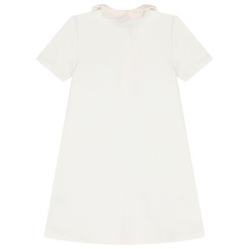 Girls Ivory Logo Dress