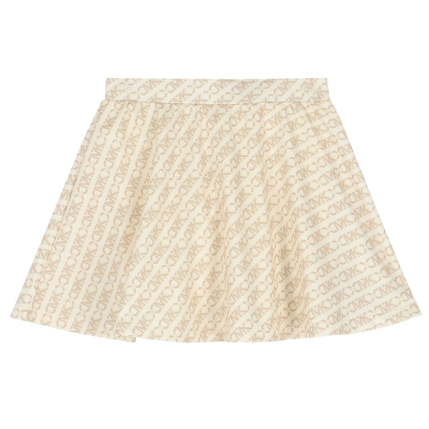 Girls Ivory & Beige Logo Skirt, 1, hi-res image number null