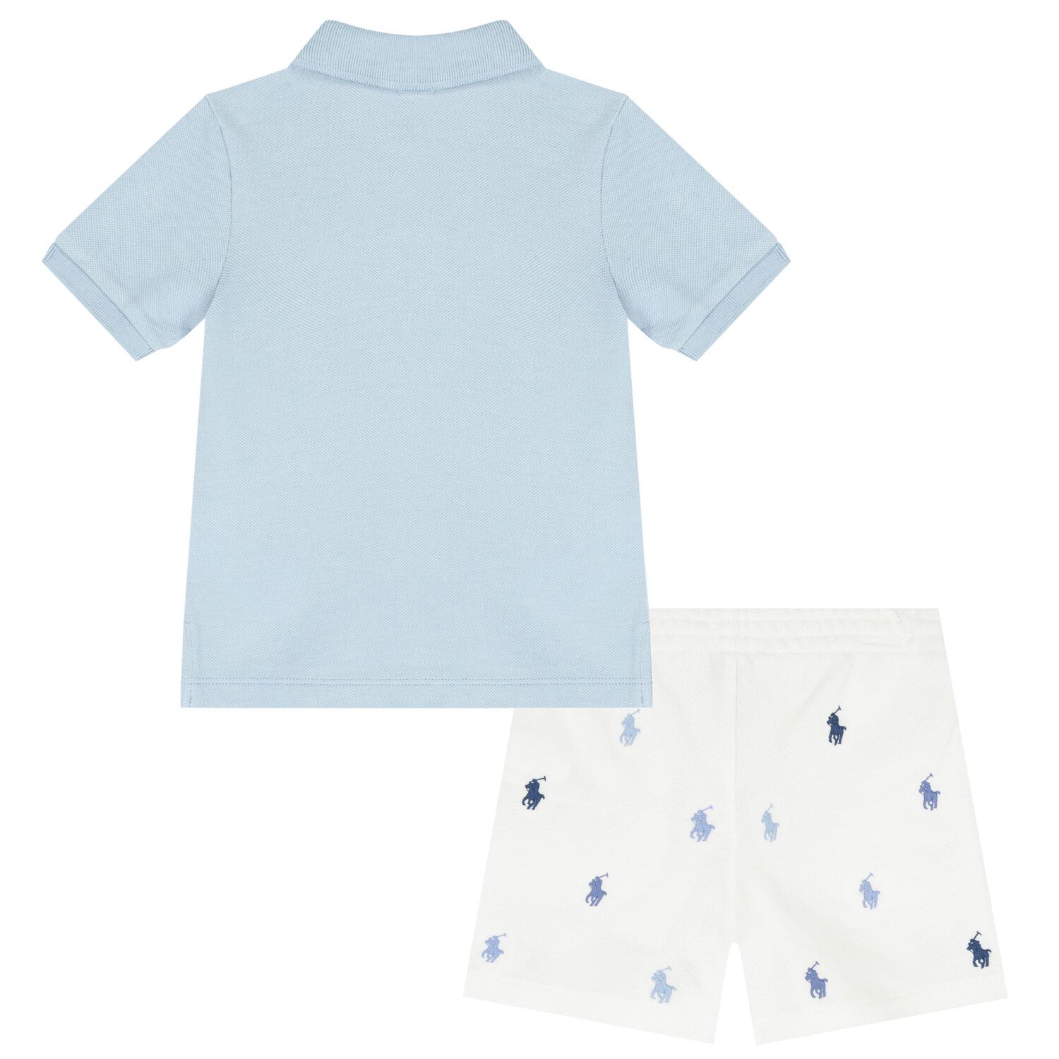 طقم أولاد شورت باللون الأبيض والأزرق, 1, hi-res image number null