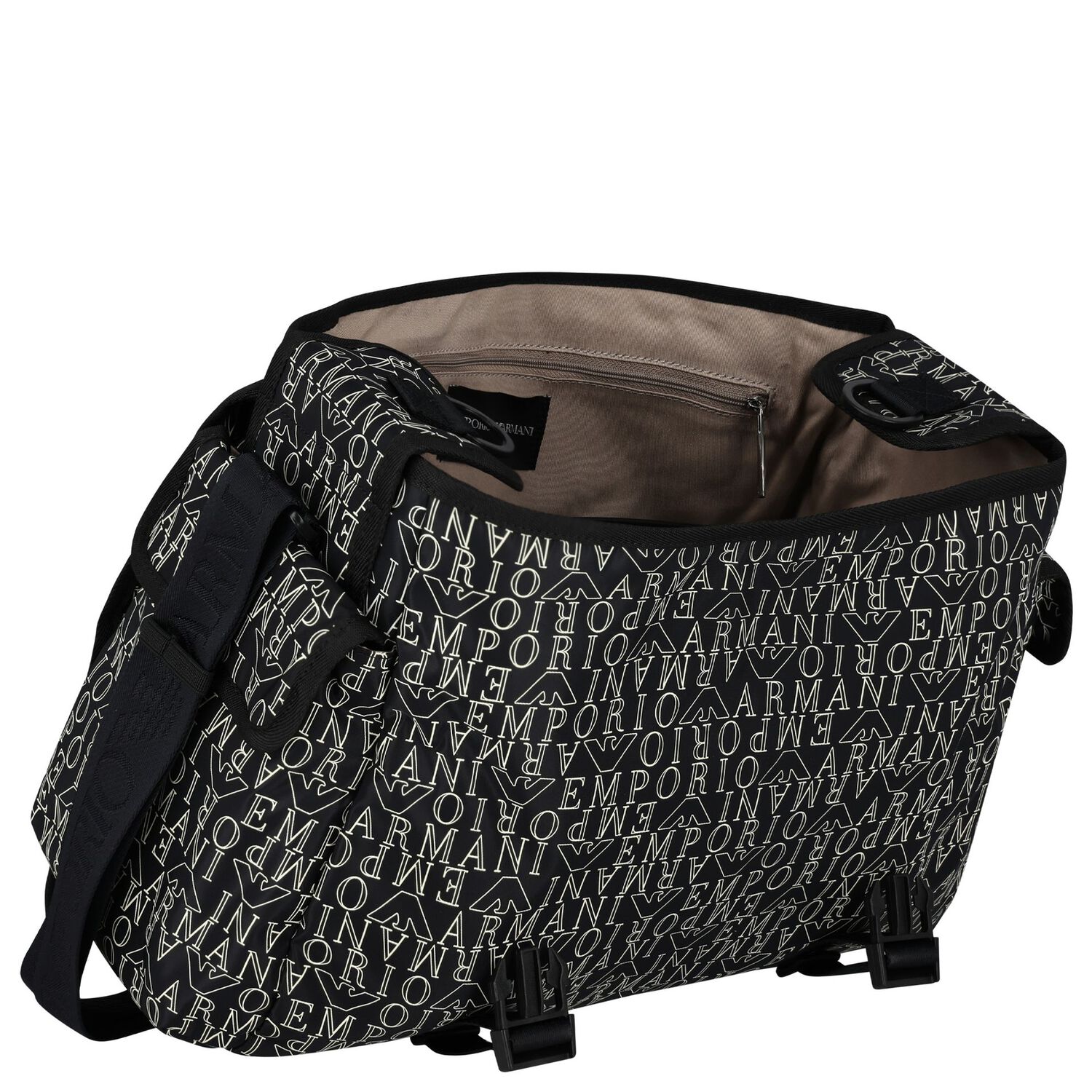 Navy Blue & White Logo Baby Changing Bag, 1, hi-res