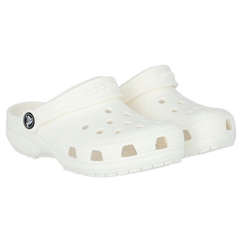 White Classic Clogs Sandals