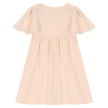 Girls Pink Logo Dress