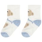 Baby Boys Blue & Ivory Socks ( 4 Pack ), 2, hi-res