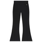 Girls Black Logo Leggings, 2, hi-res