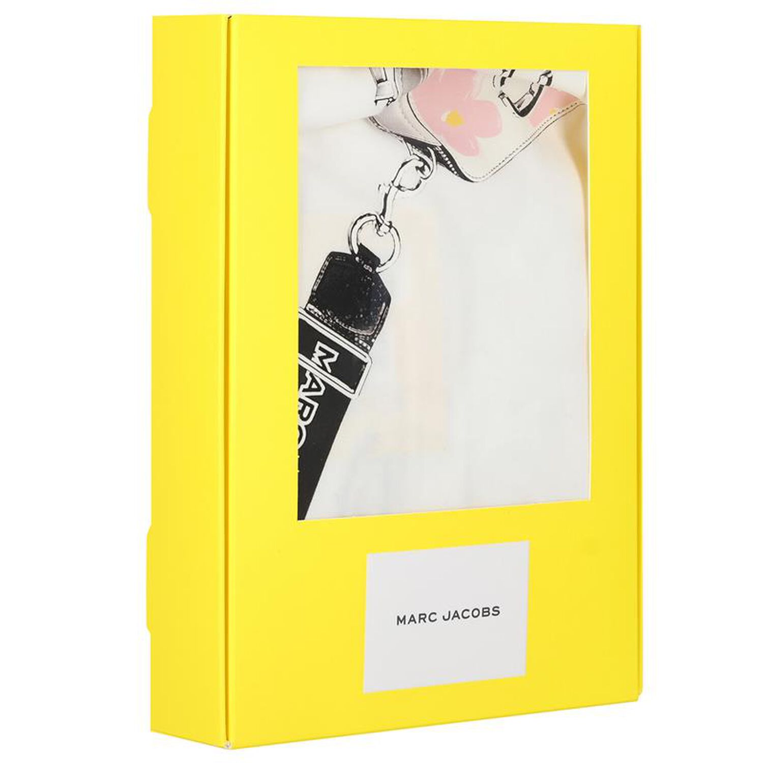 فستان بنات بطبعة حقيبة باللون الأبيض, 1, hi-res