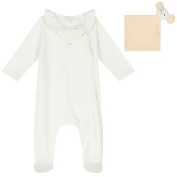 Baby Girls Ivory & Pink Babygrow Gift Set