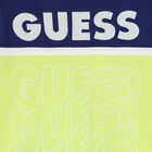 سويت شيرت أولاد بالشعار باللون الأزرق والأخضر, 1, hi-res