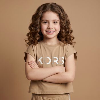 Girls Brown Logo T-Shirt
