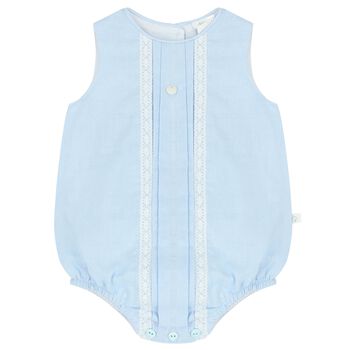 Baby Girls Blue Lace Bodysuit