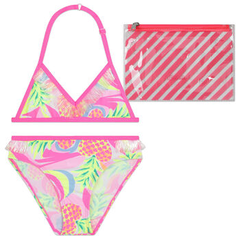 Girls Pink Pineapple Bikini