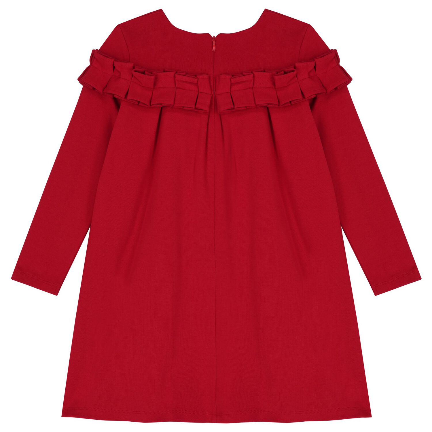 Girls Red Pleated Dress, 1, hi-res image number null