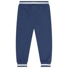 Younger Boys White & Blue Tracksuit Set ( 3 Piece ), 1, hi-res